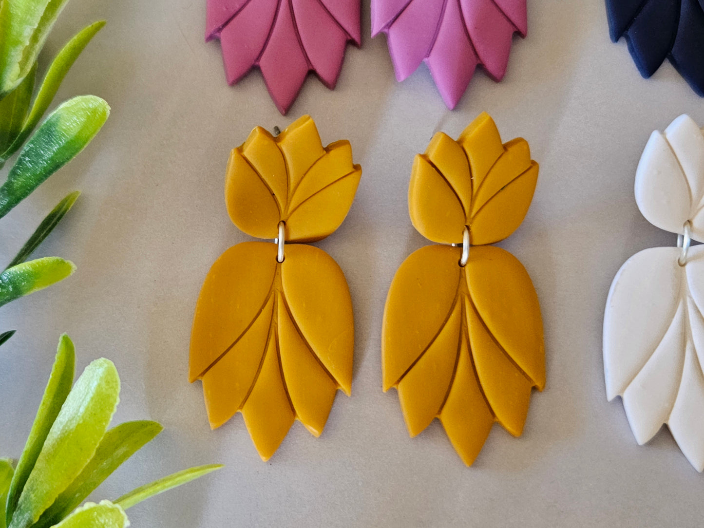 Accent Mustard Large Earrings