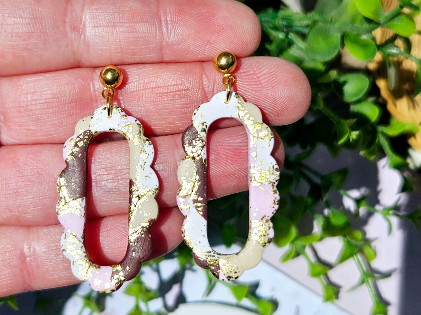 Colour Palette Pink Frame Earrings