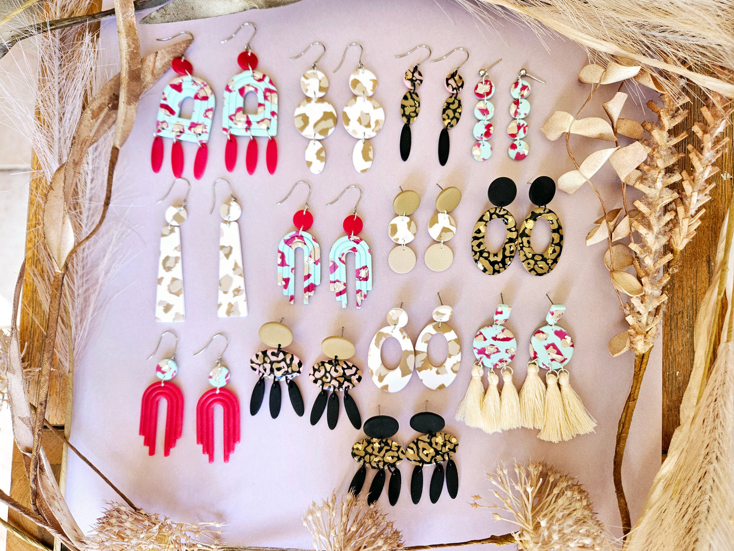 Leopard Print Statement Jelly Dangles