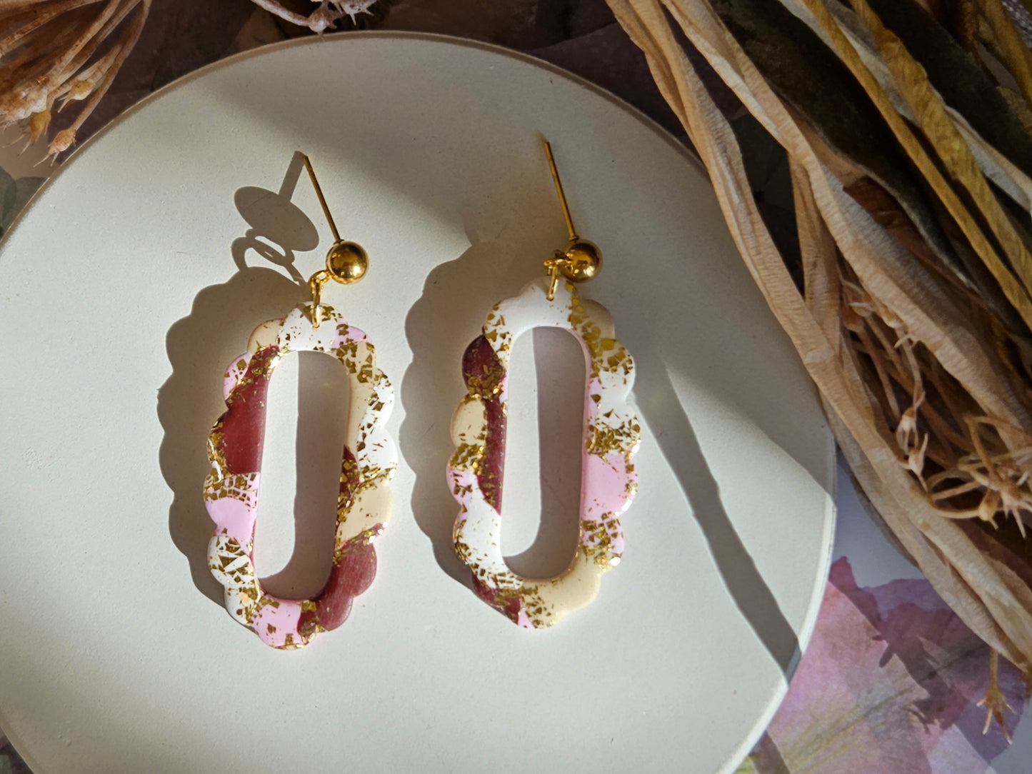 Colour Palette Pink Frame Earrings