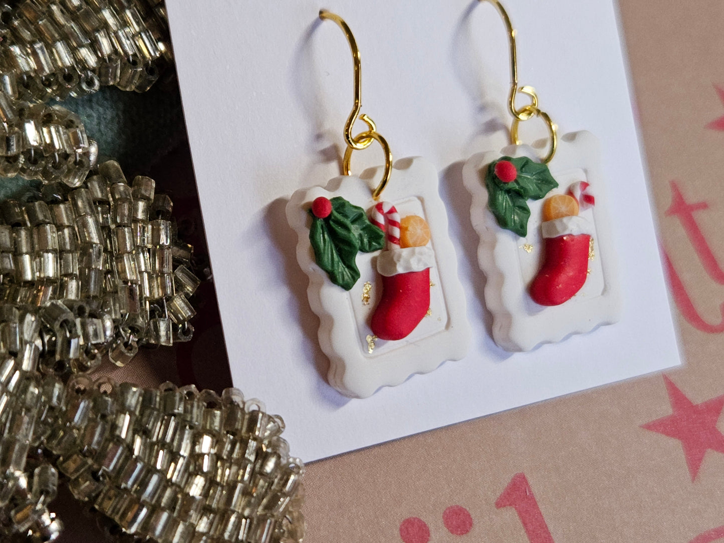 Christmas Small Stamp Earrings