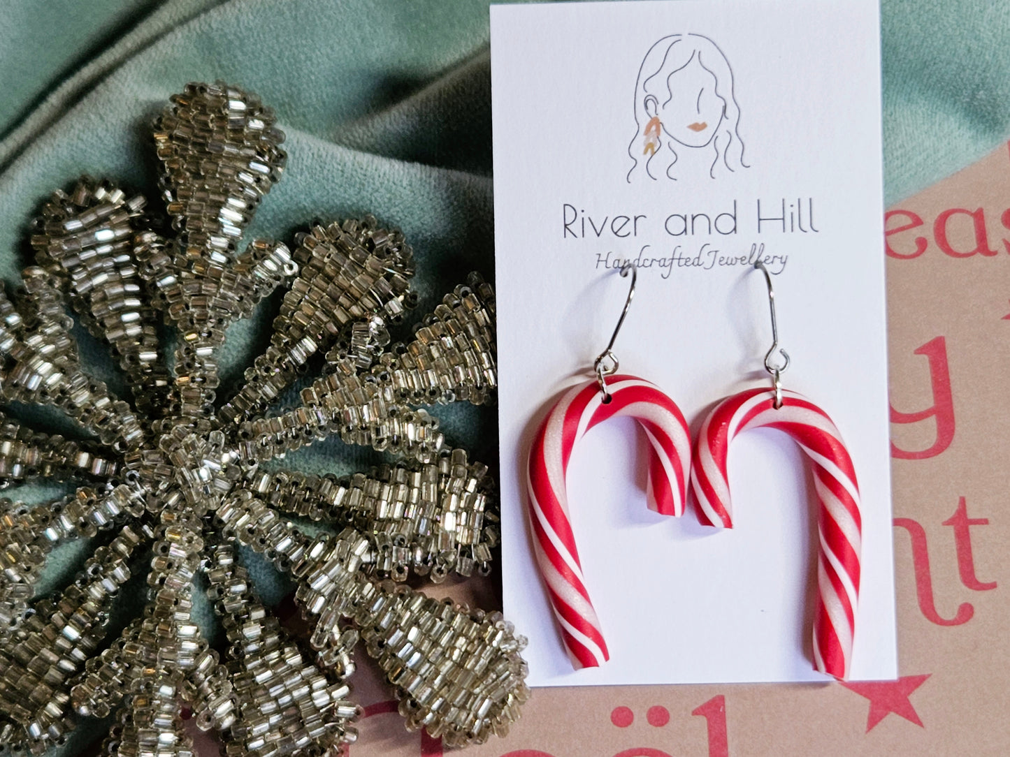 Christmas Candy Cane Earrings