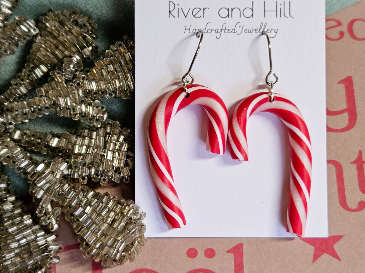 Christmas Candy Cane Earrings