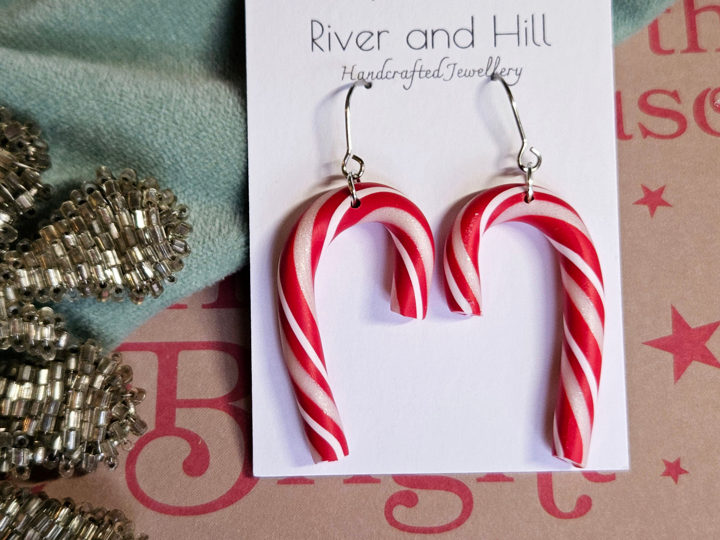 Christmas Candy Cane Earrings