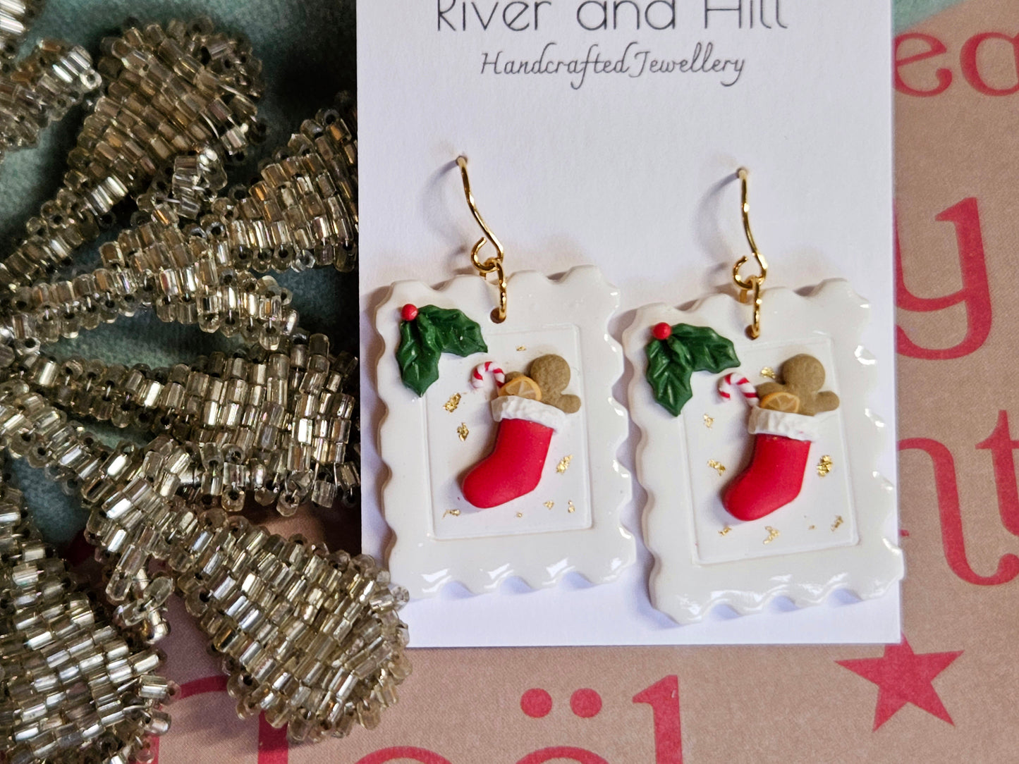 Christmas Large Stamp Earrings