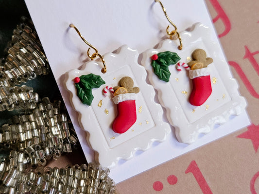 Christmas Large Stamp Earrings