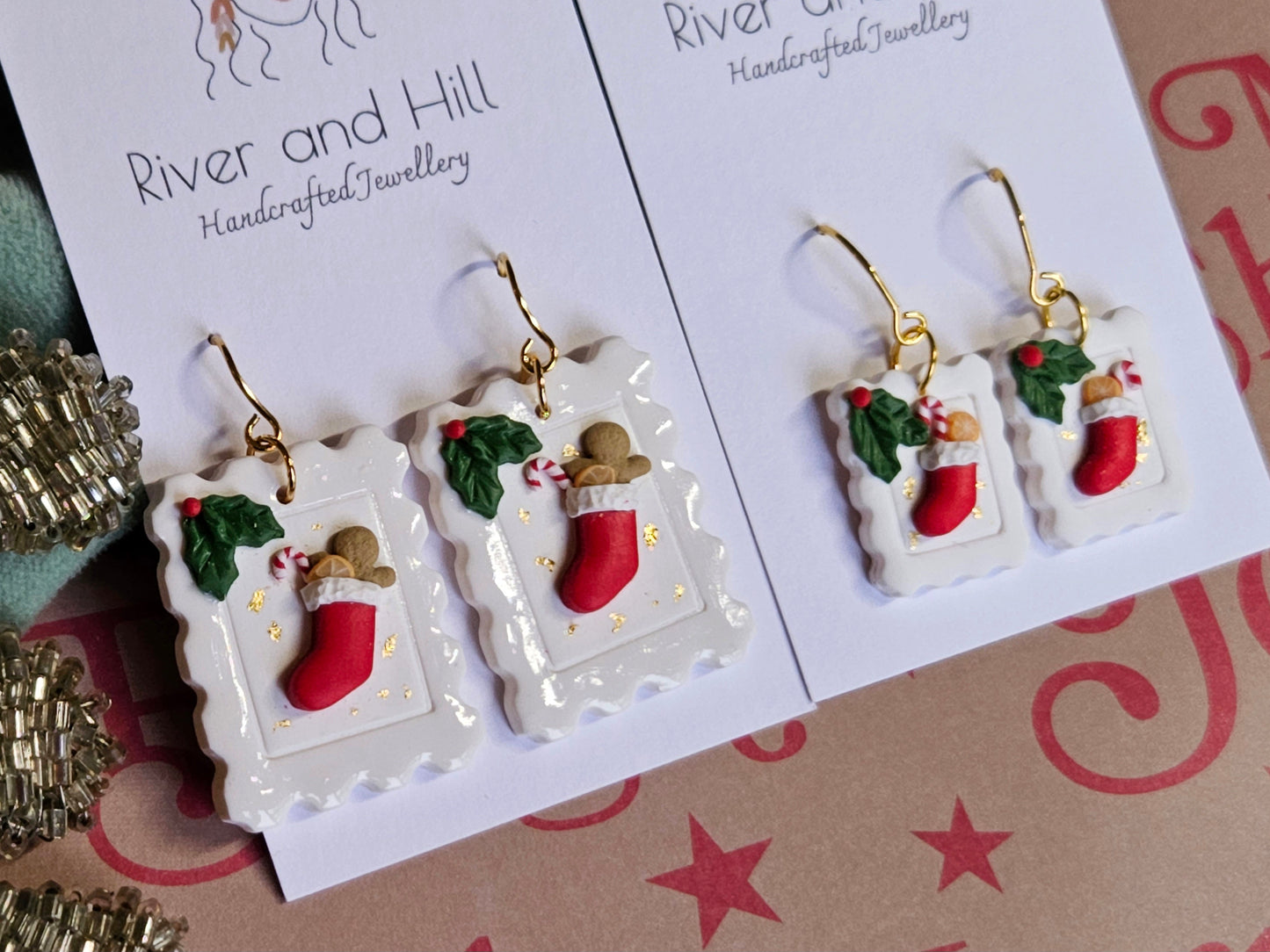 Christmas Small Stamp Earrings