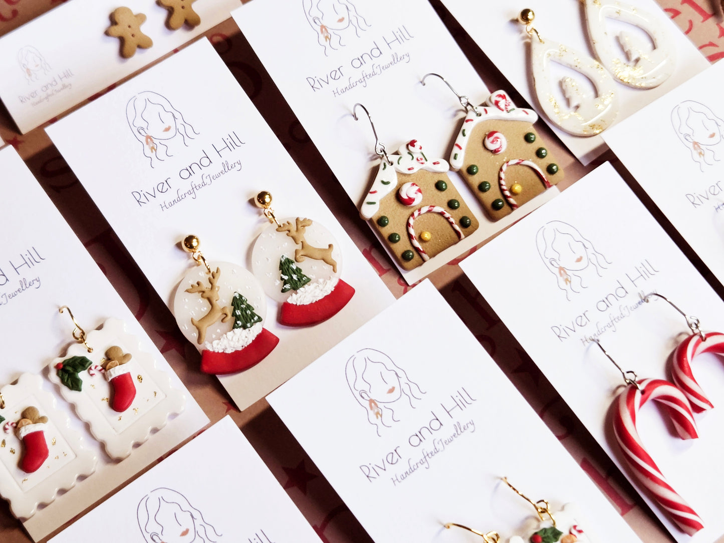 Christmas Reindeer Snow Globe Earrings