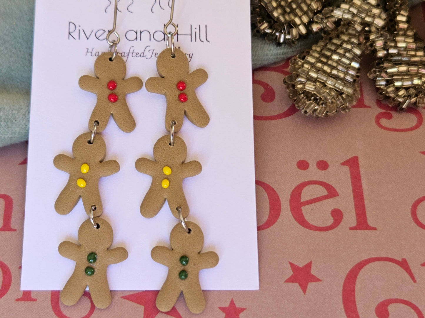 Christmas Gingerbread Men Dangles