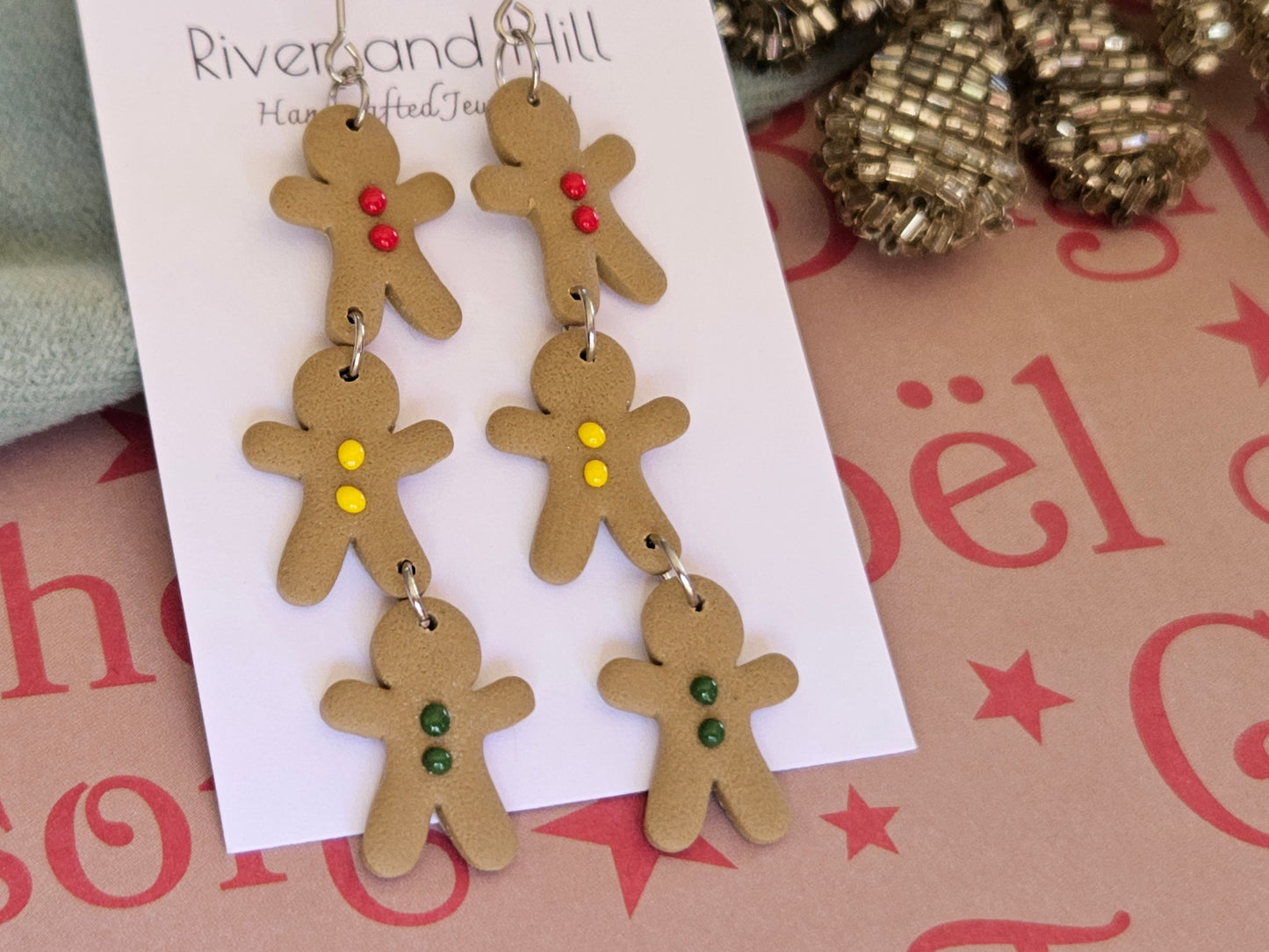 Christmas Gingerbread Men Dangles