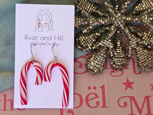 Christmas Candy Cane Earrings