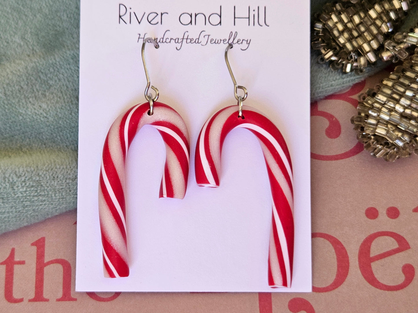 Christmas Candy Cane Earrings