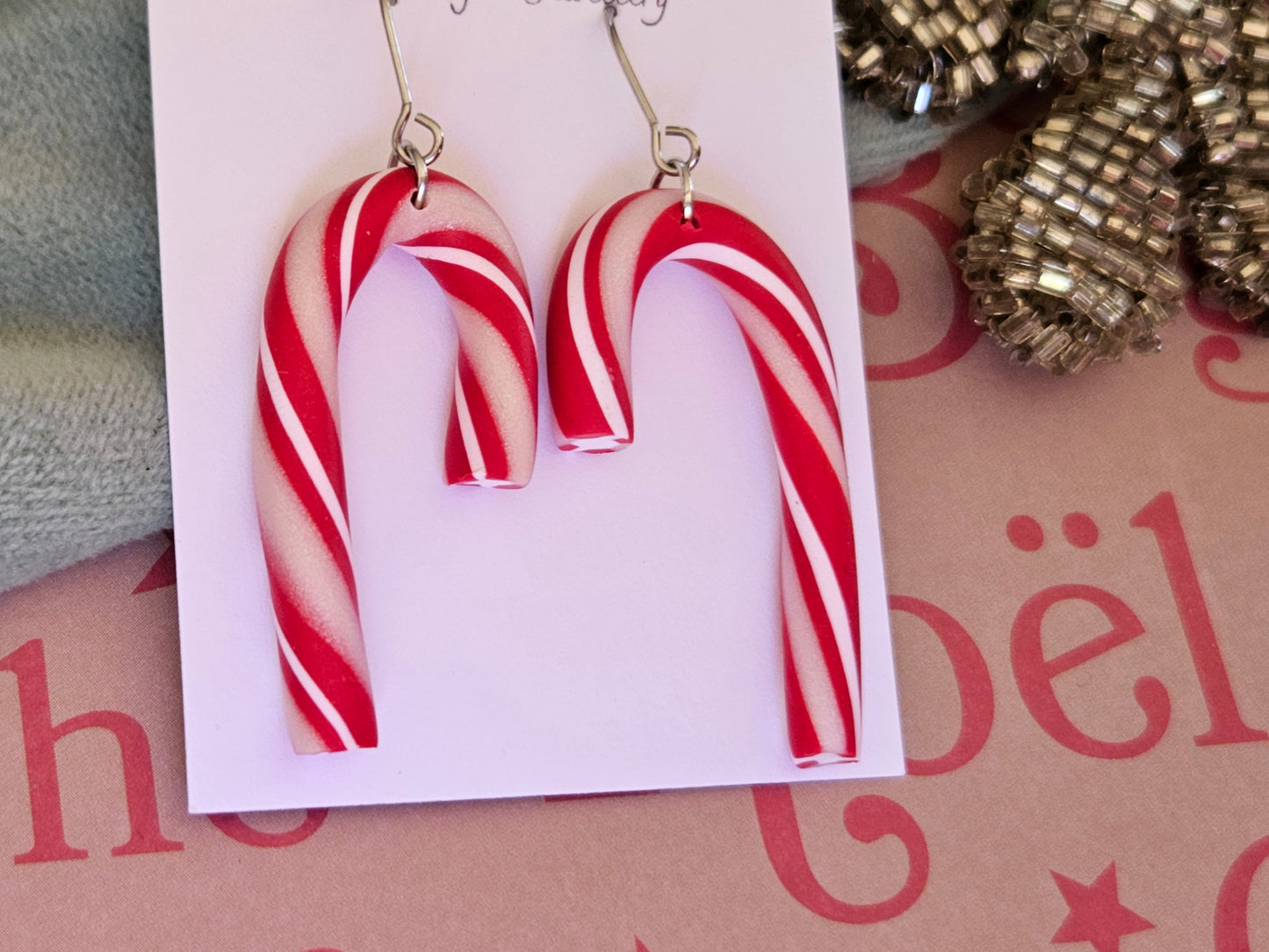 Christmas Candy Cane Earrings