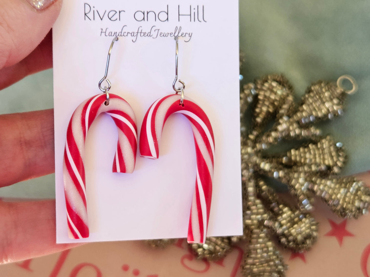 Christmas Candy Cane Earrings