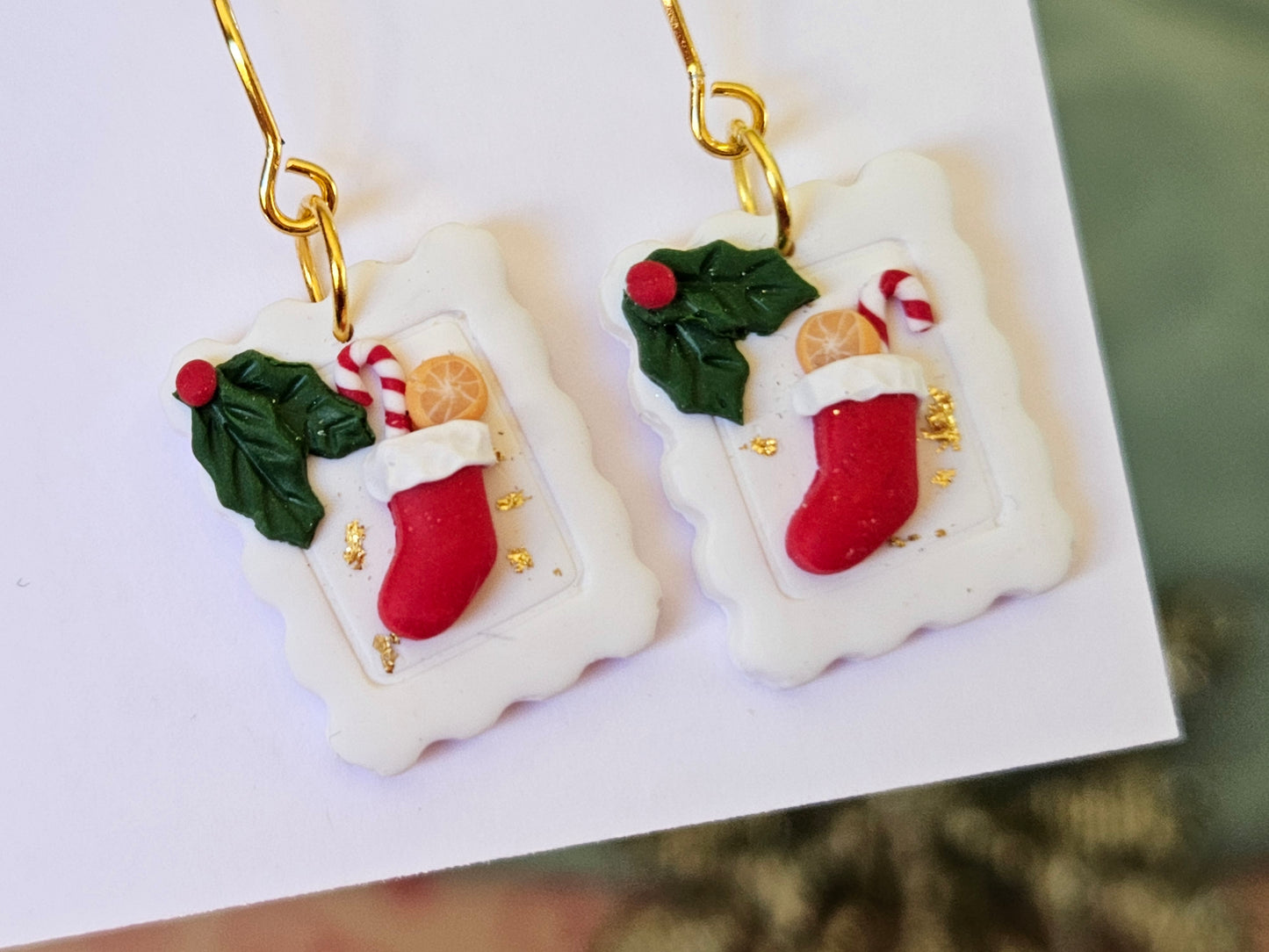 Christmas Small Stamp Earrings