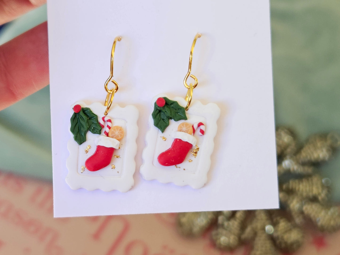 Christmas Small Stamp Earrings