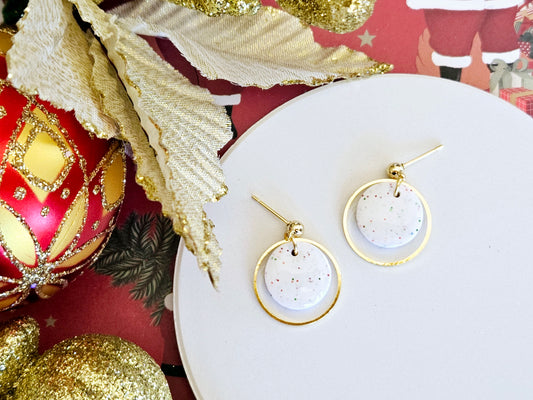 Christmas Sparkle Mini Disk Earrings