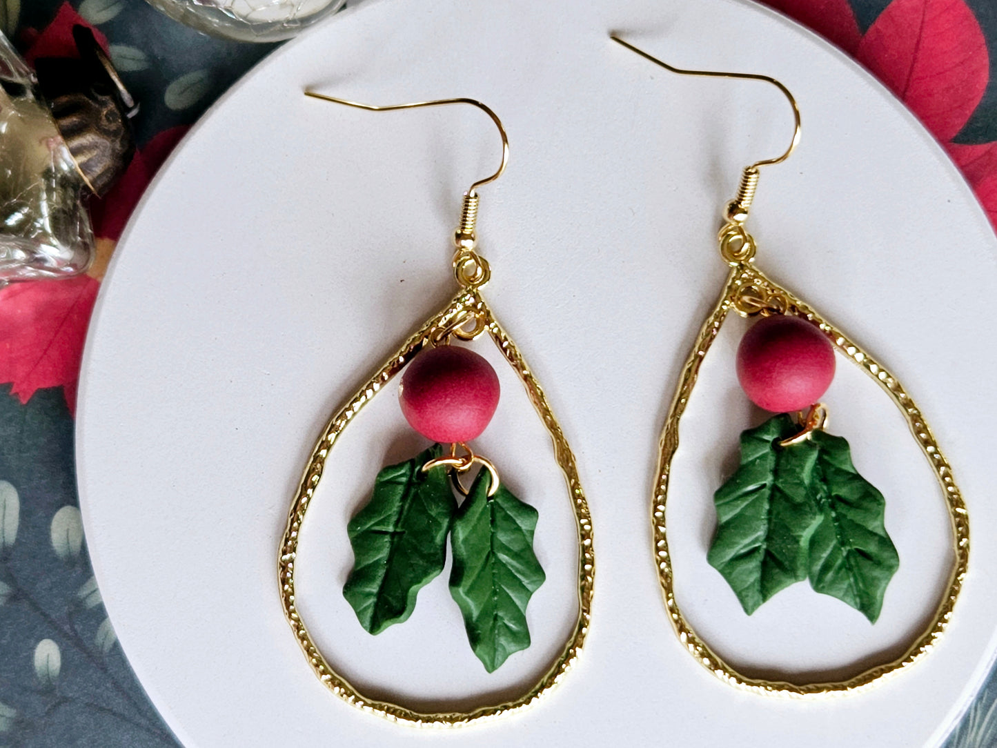 Christmas Mistletoe Earrings