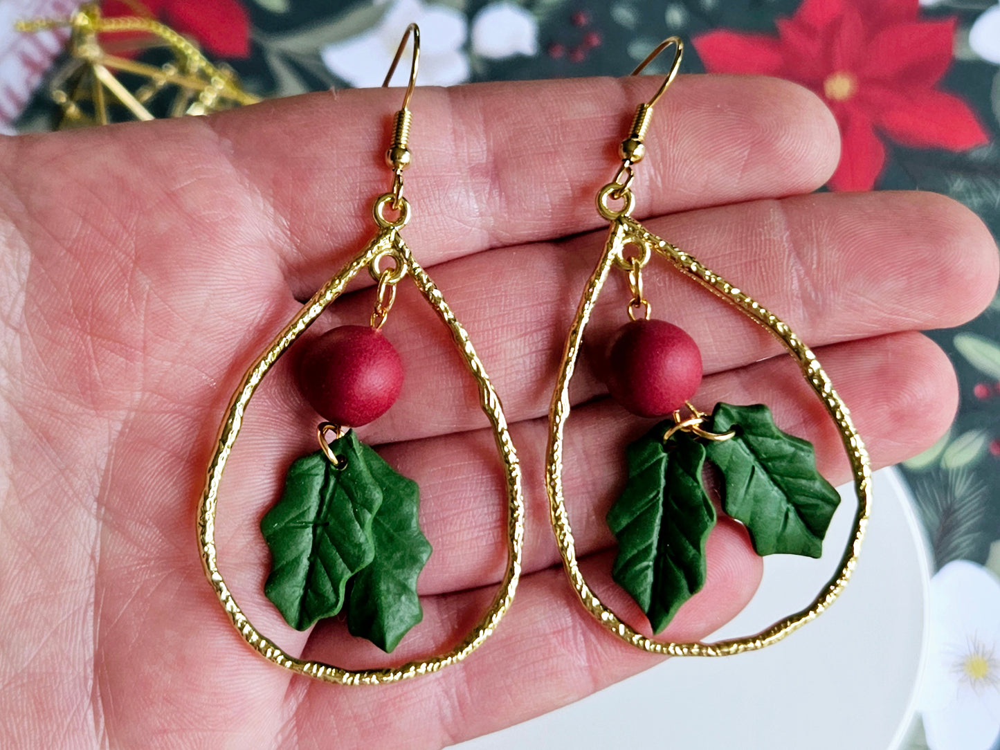 Christmas Mistletoe Earrings