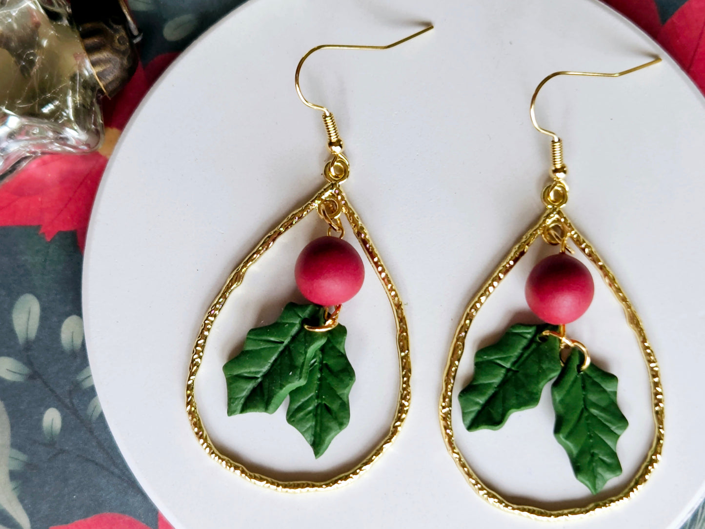 Christmas Mistletoe Earrings