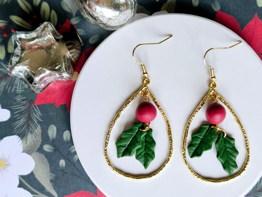 Christmas Mistletoe Earrings