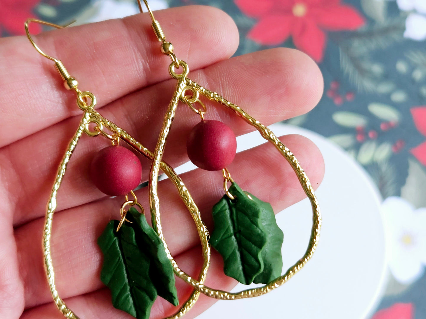 Christmas Mistletoe Earrings