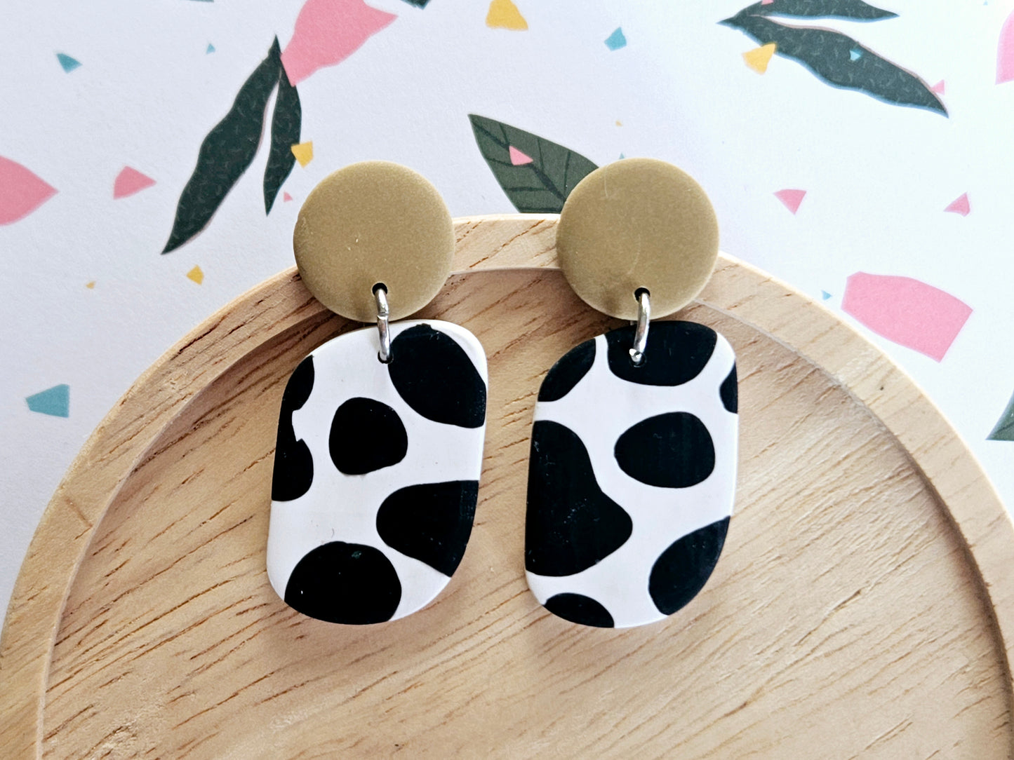 Cow Print Earrings