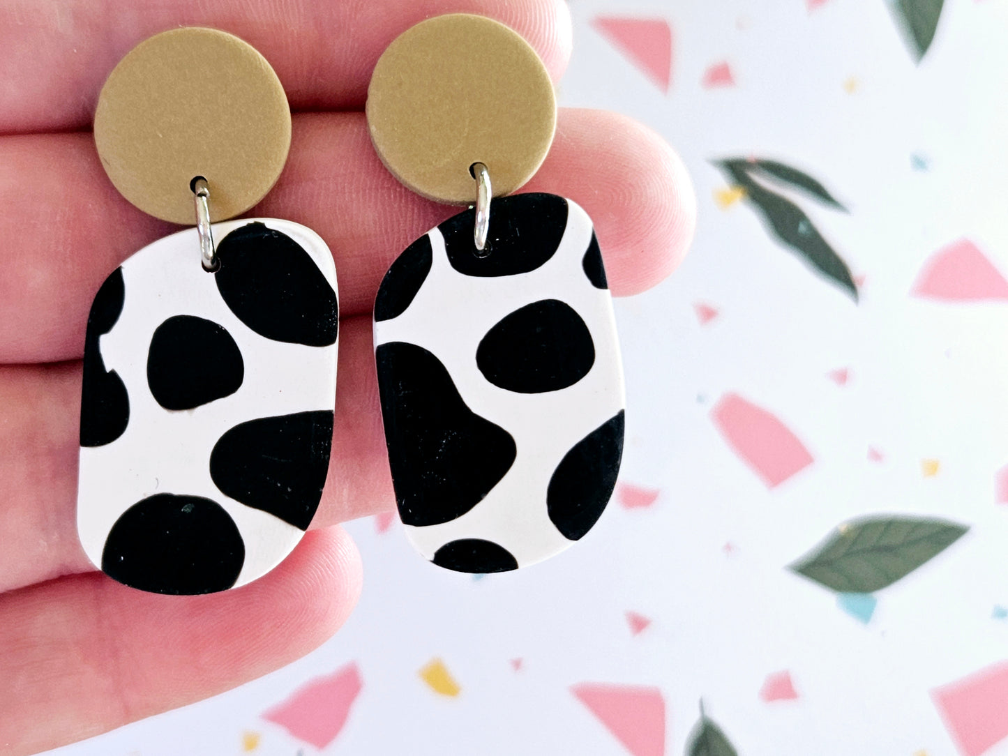 Cow Print Earrings