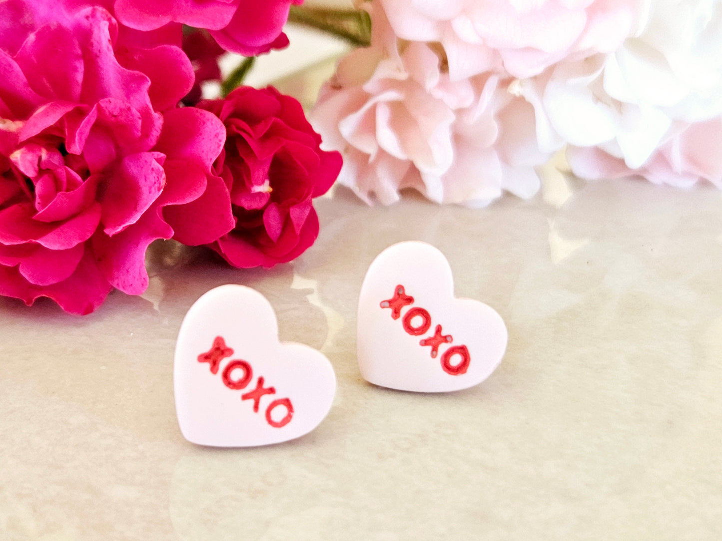 Hearts Collection Love Heart Candy Studs