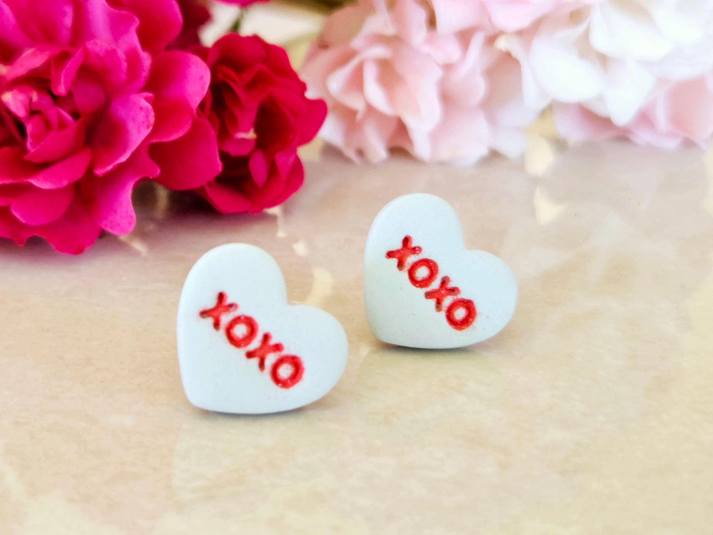 Hearts Collection Love Heart Candy Studs