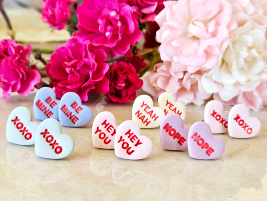 Hearts Collection Love Heart Candy Studs