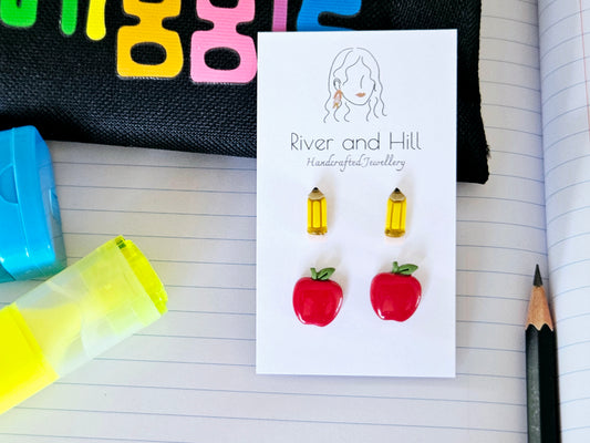 Back to School Mini Stud Duo