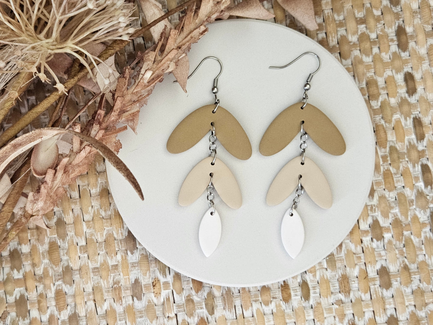 Classic Clay Neutral Statement Earrings