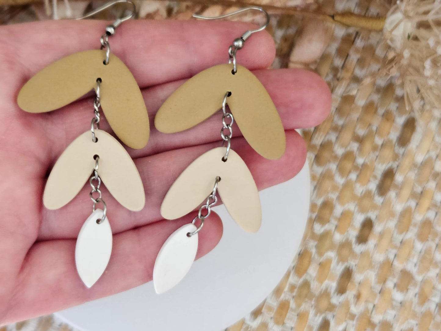 Classic Clay Neutral Statement Earrings