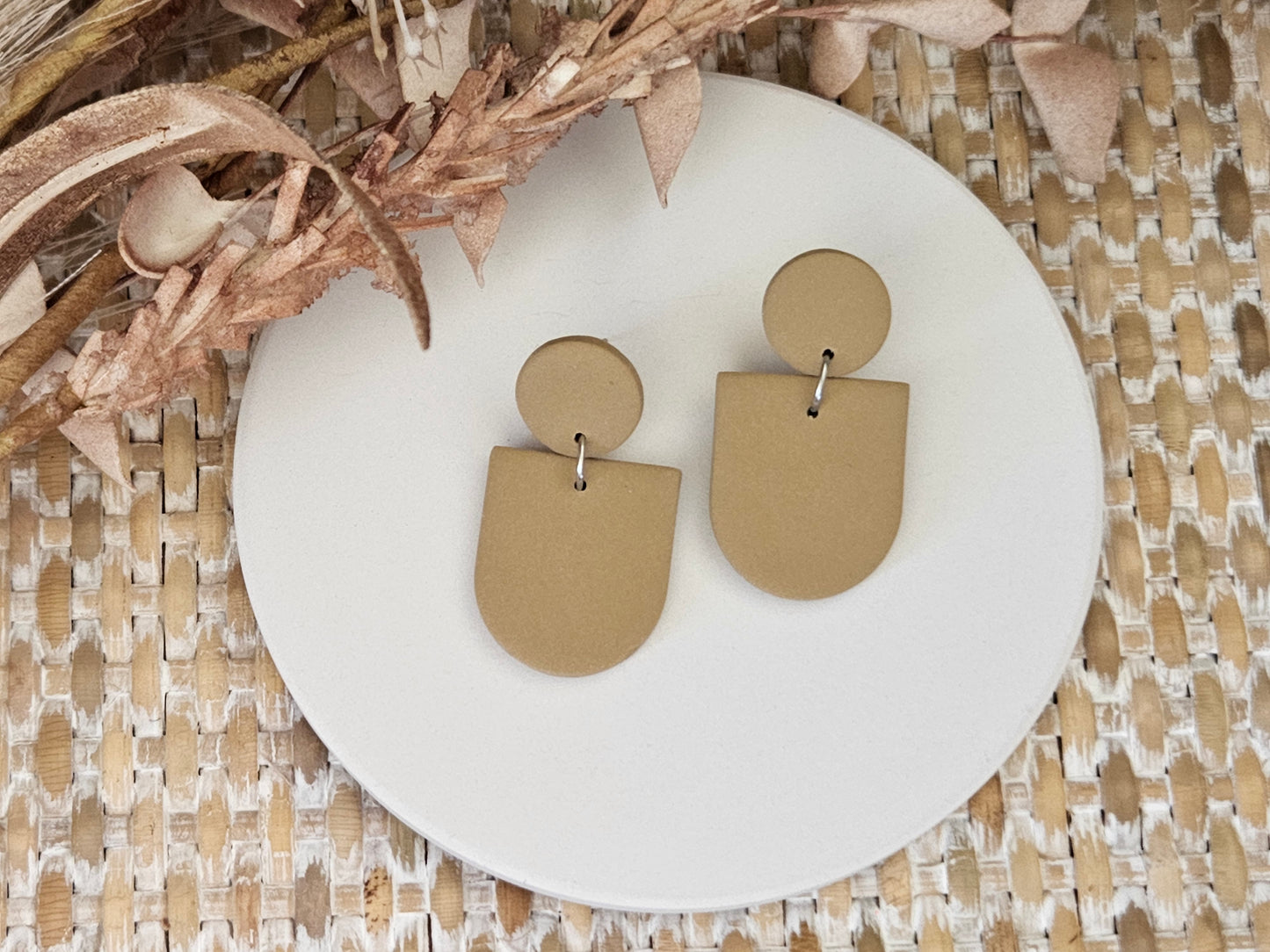 Classic Clay Everyday Latte Earrings