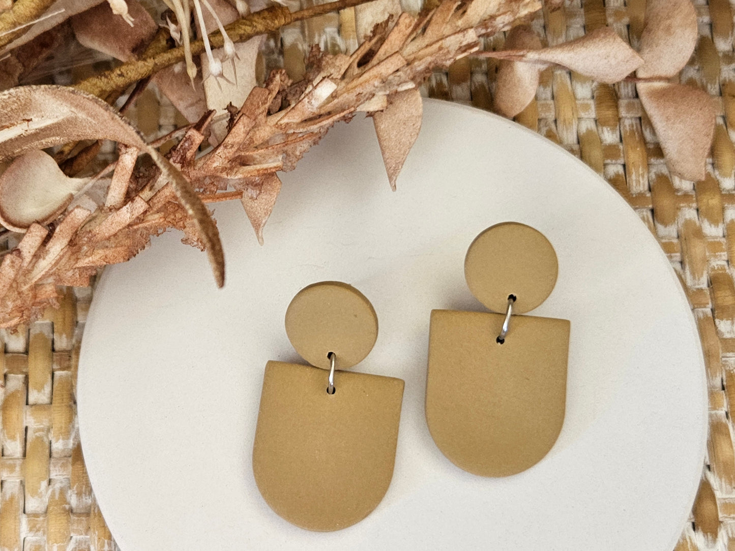 Classic Clay Everyday Latte Earrings