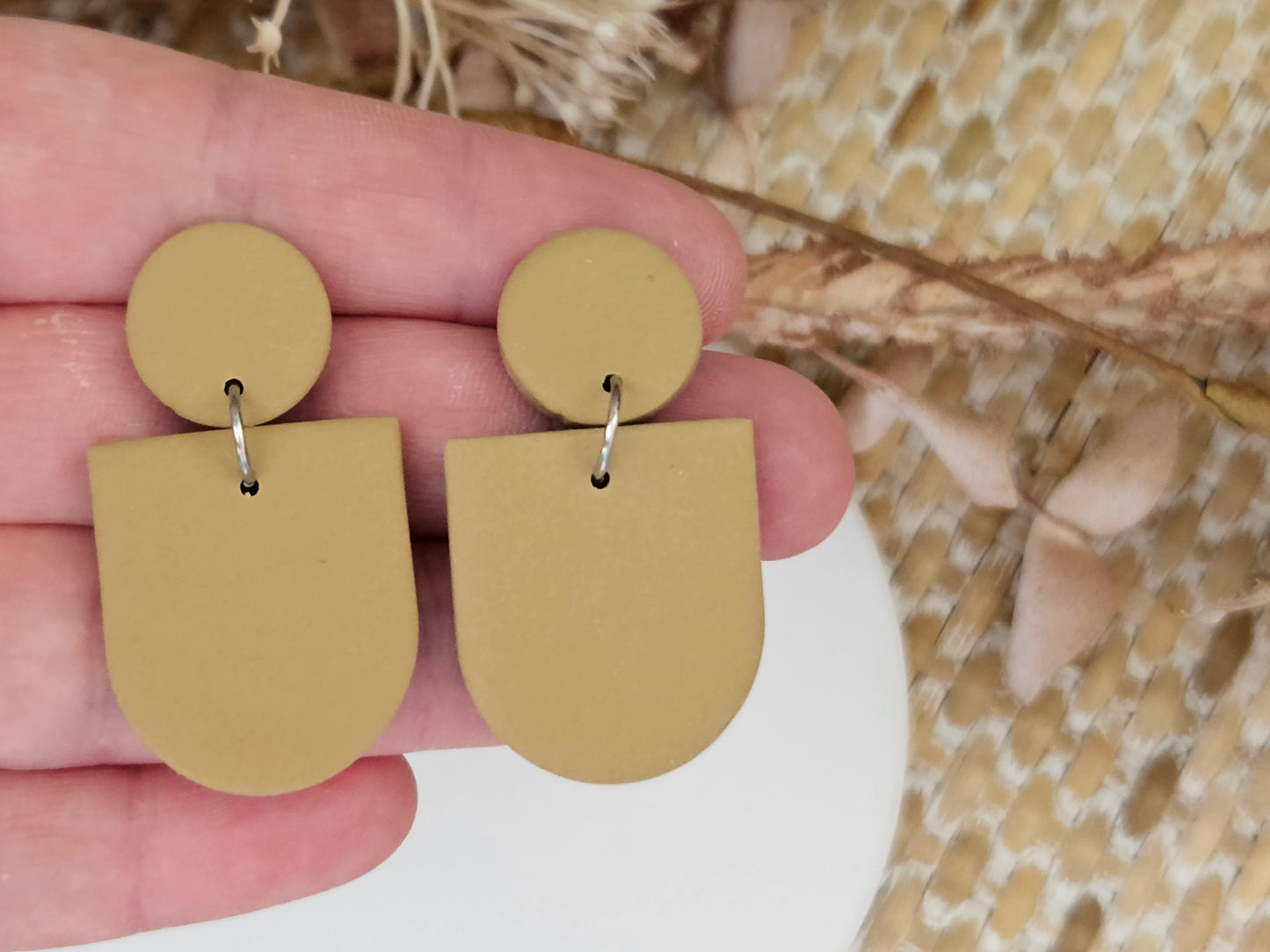 Classic Clay Everyday Latte Earrings