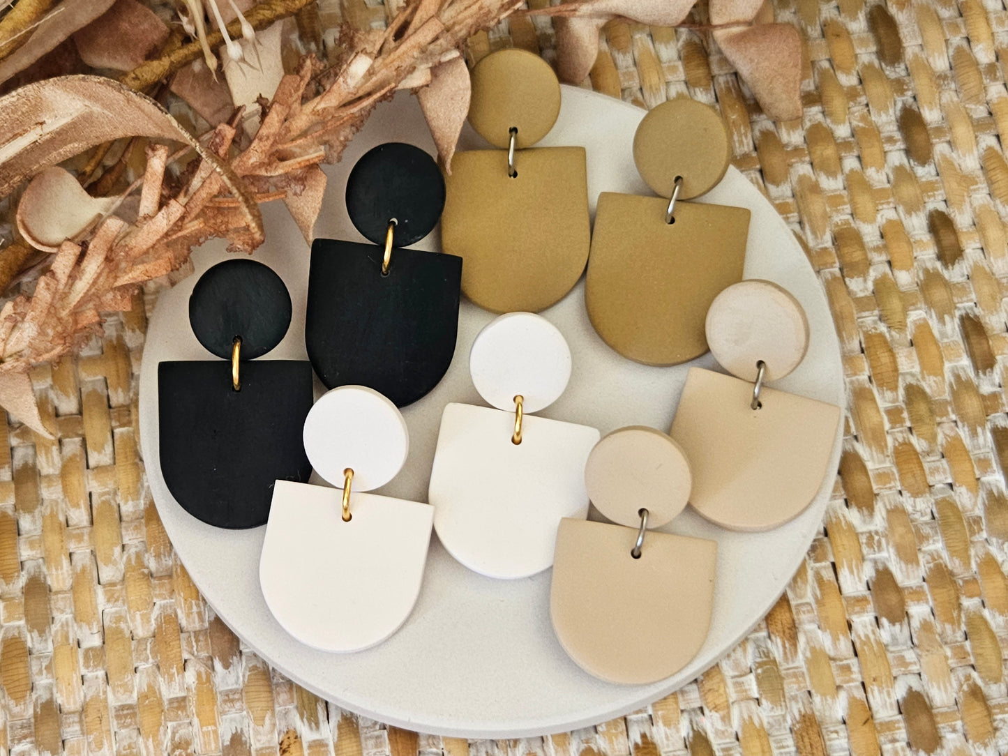 Classic Clay Everyday Latte Earrings