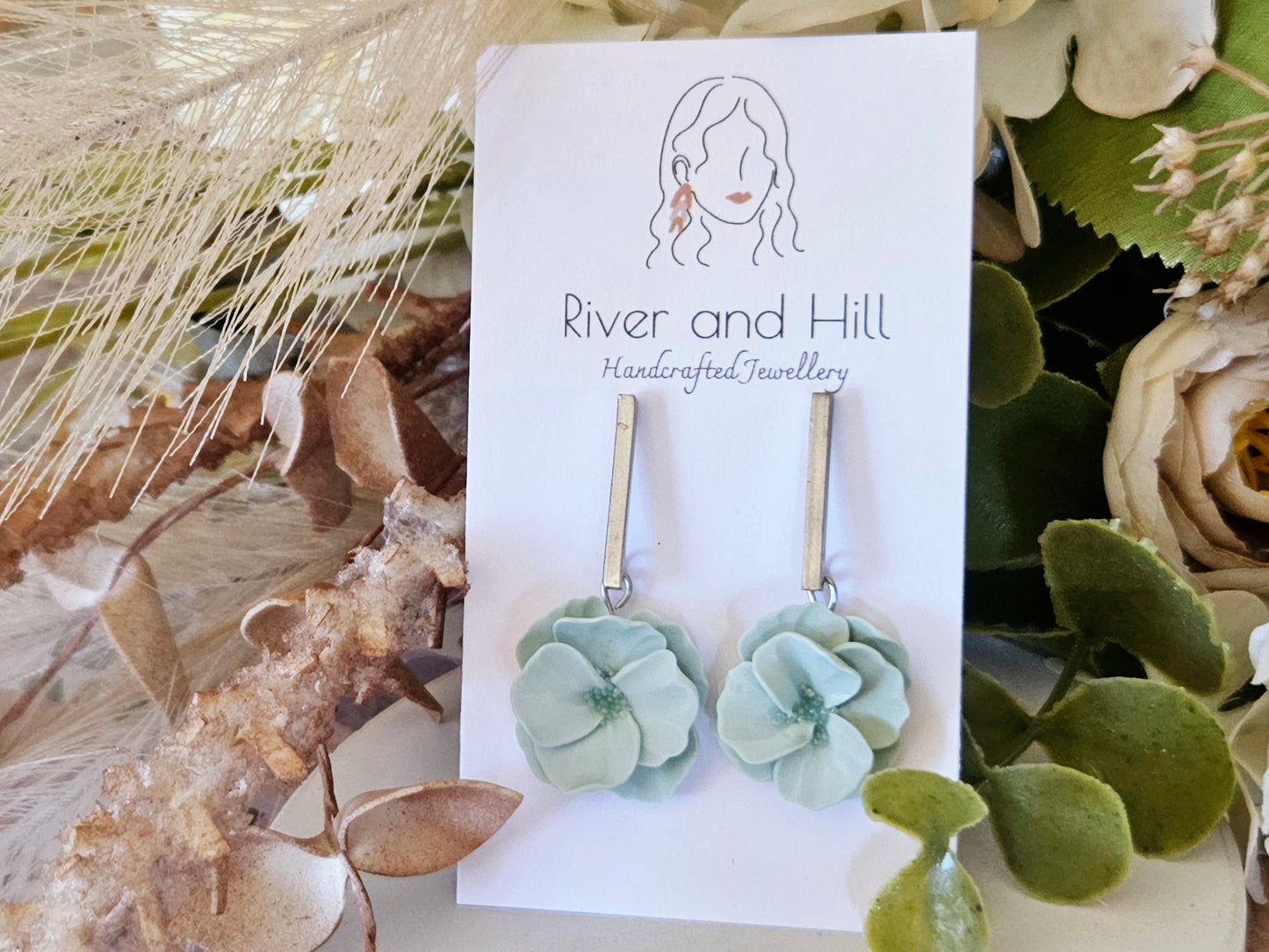 Floral Bloom Bar Earrings