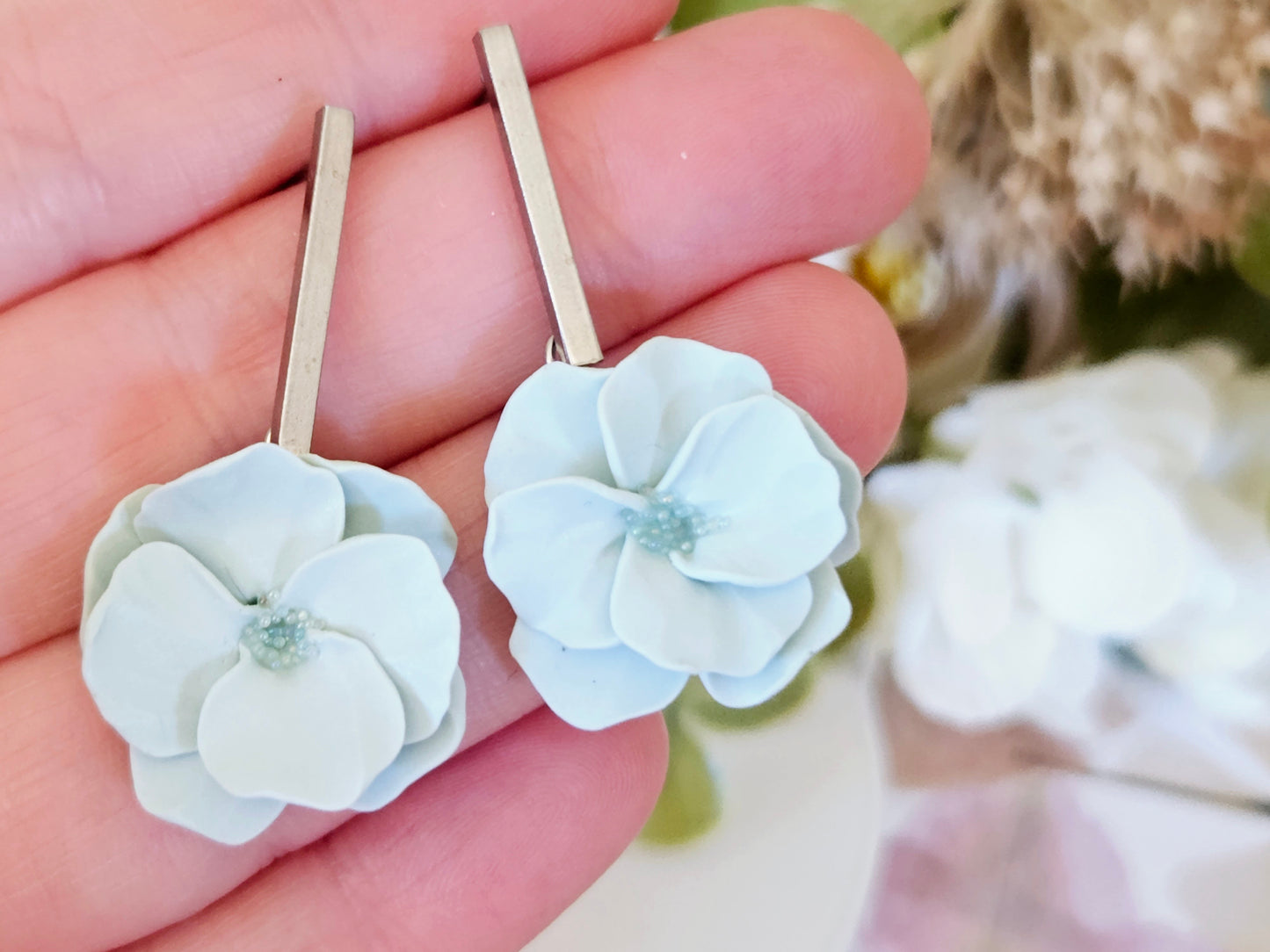 Floral Bloom Bar Earrings