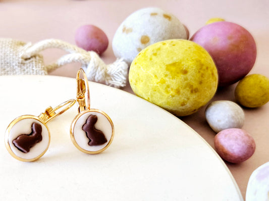 Easter Chocolate Bunny Earrings