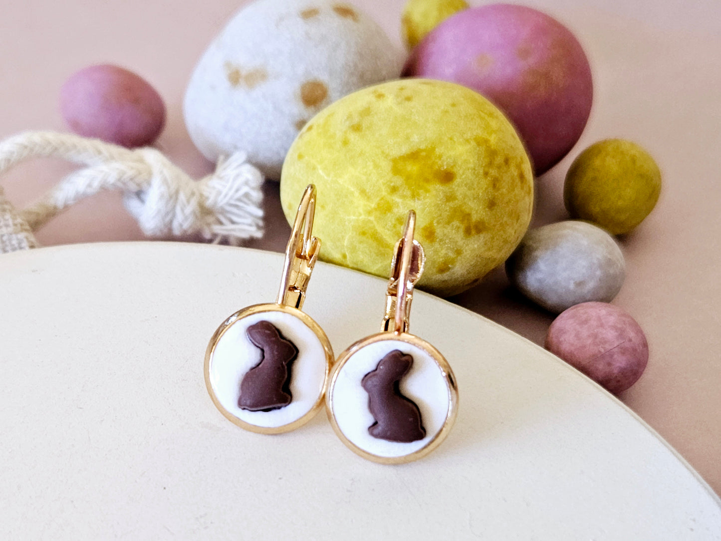 Easter Chocolate Bunny Earrings