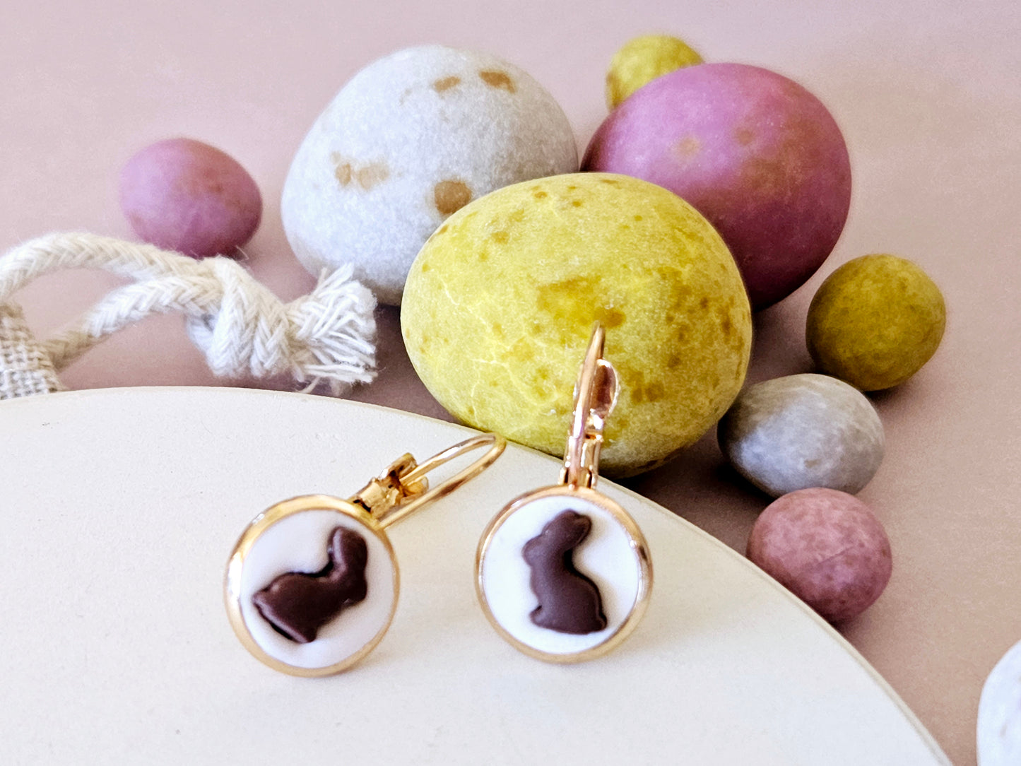 Easter Chocolate Bunny Earrings