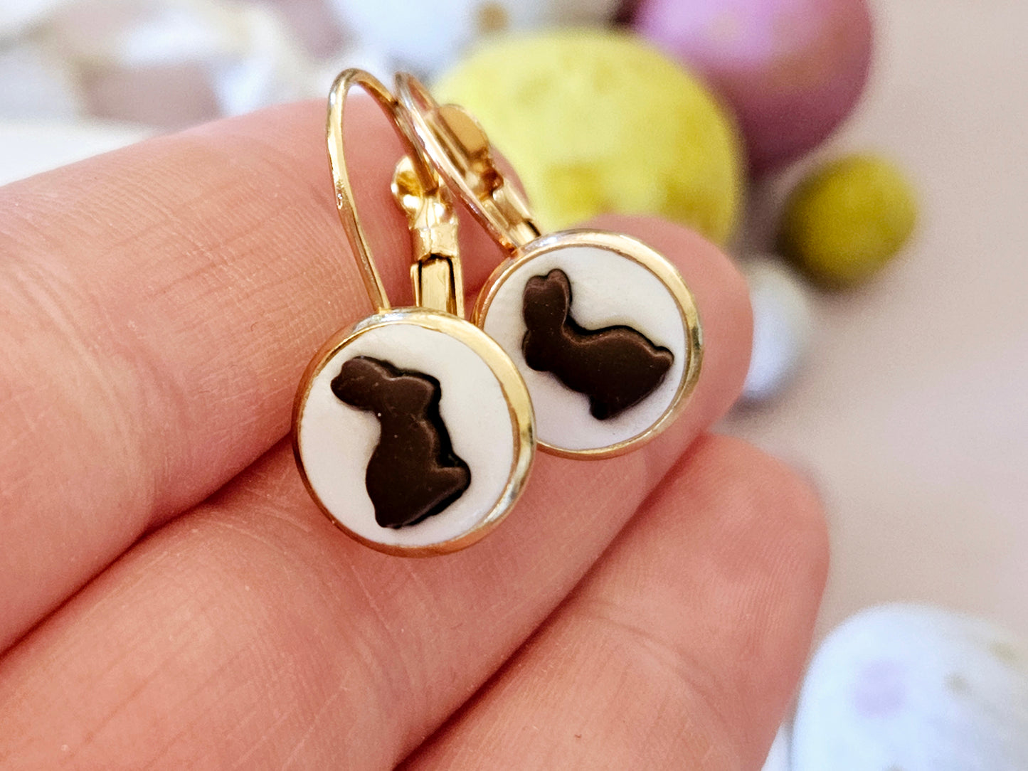 Easter Chocolate Bunny Earrings