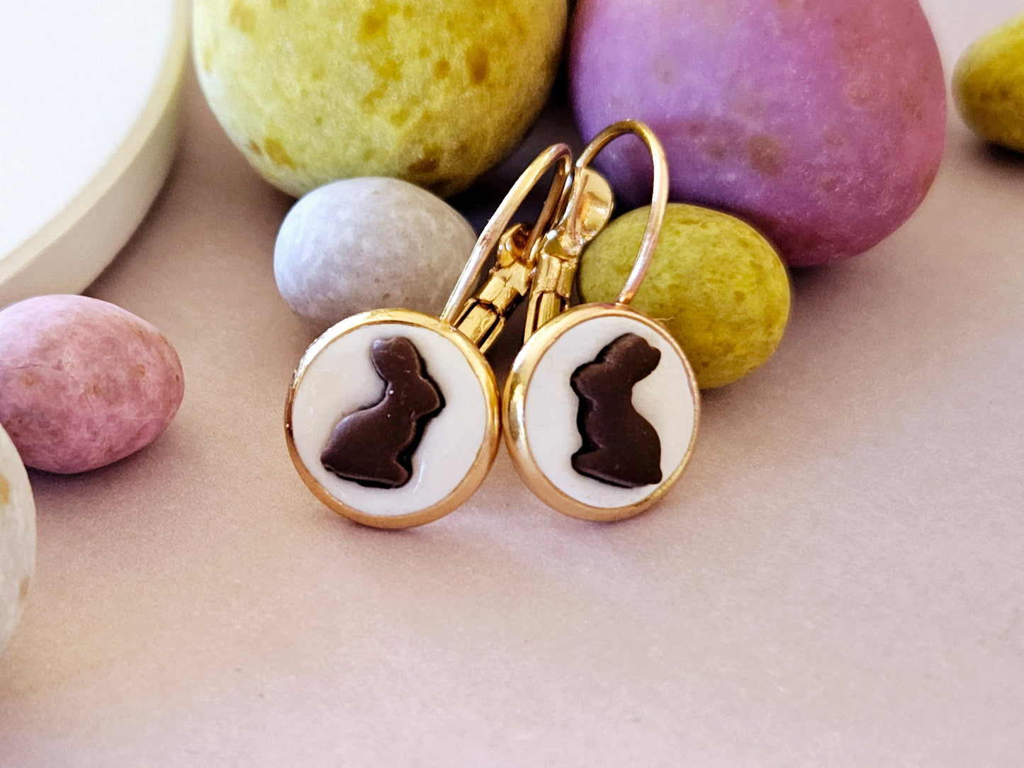 Easter Chocolate Bunny Earrings