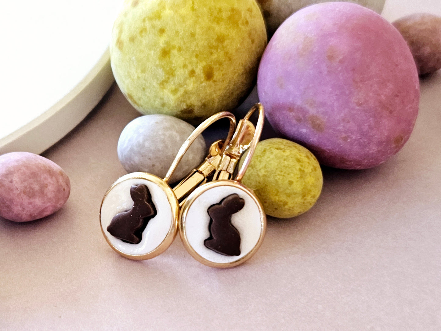 Easter Chocolate Bunny Earrings