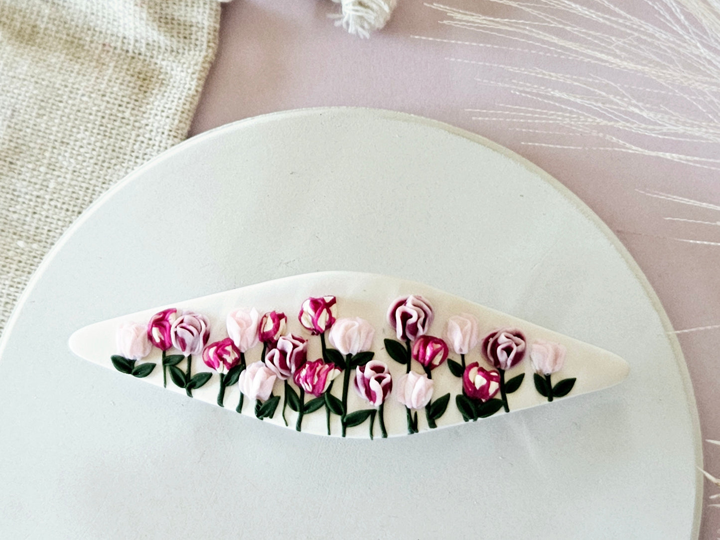 Birth Flower Collection January Carnation Hair Barrette