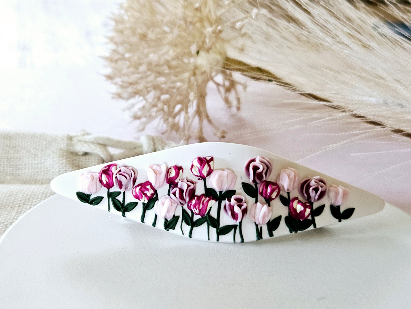 Birth Flower Collection January Carnation Hair Barrette