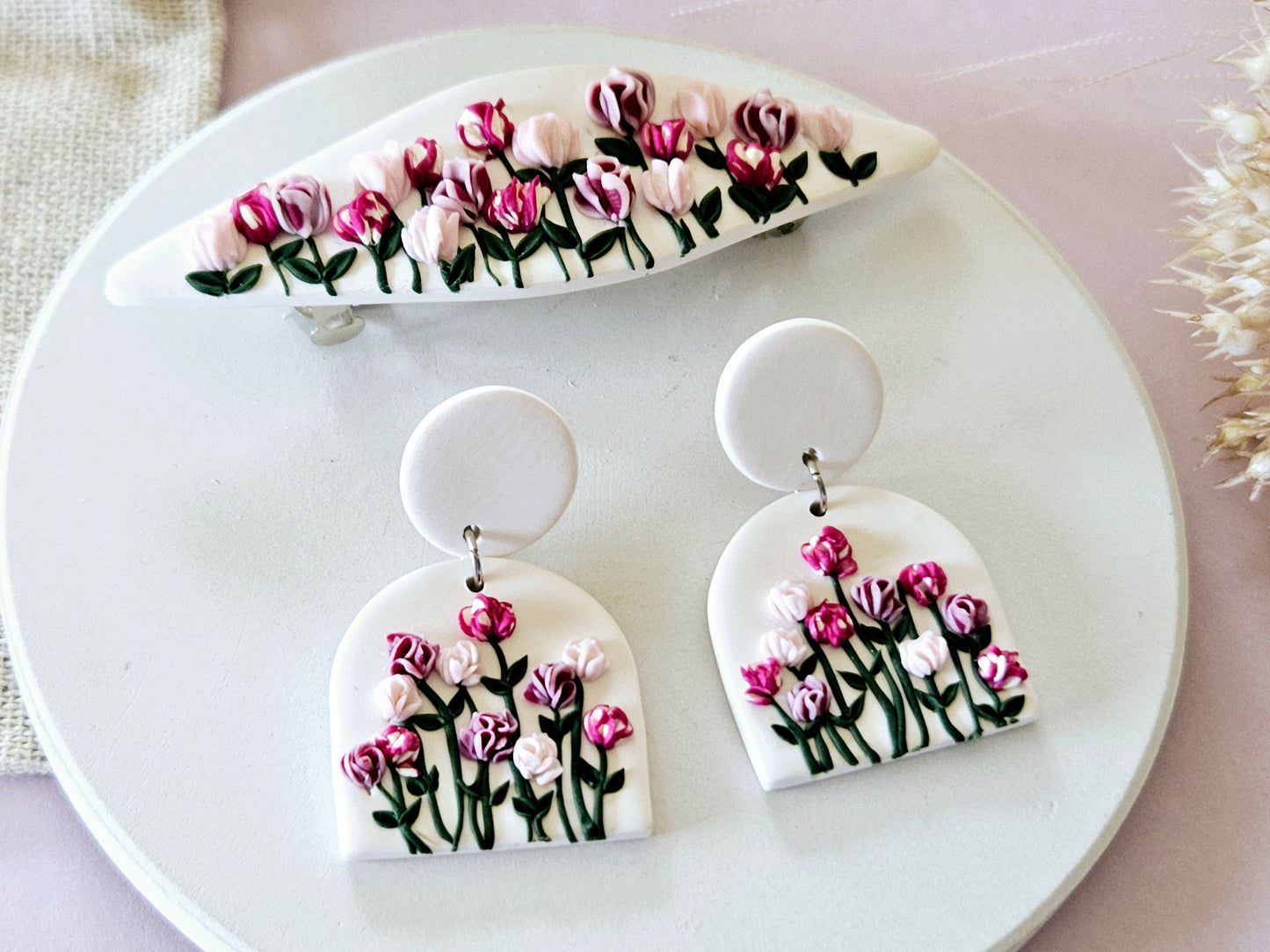 Birth Flower Collection January Carnation Earrings