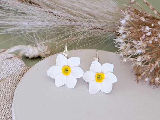 Birth Flower Collection March Daffodil French Hook Earrings